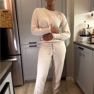 PJ Salvage Speckled Cream Knit lounge set